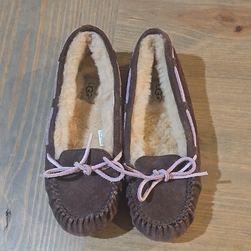 UGG Bella Brown Suede Moccasin Slippers